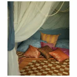 Doing Goods Plaid Checkmate et totebag en coton | Jaune moutarde