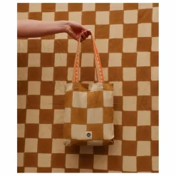 Doing Goods Plaid Checkmate et totebag en coton | Jaune moutarde