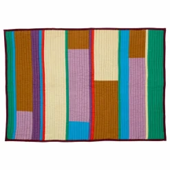 New Hübsch Plaid en coton bio Multicolore