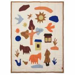 Ferm Living Kids Plaid en coton Village Multicolore Clearance