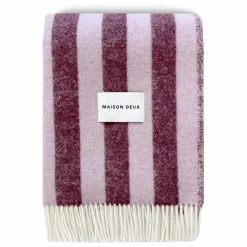 Maison Deux Plaid en laine Candy Wrap | Lilas tLilas New