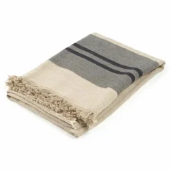 Libeco Linge De Lit|Plaid en lin Black House Stripe |