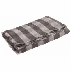 Best Maison de Vacances Plaid en lin lavé Vichy Cottage | Terre