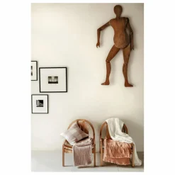 Haomy Plaid en voile de coton Vanly | Rose poudré