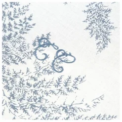 Hot Tartine et Chocolat Plaid feuillage | Bleu marine