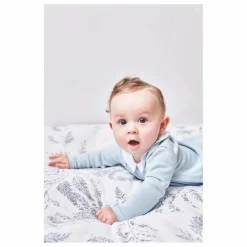 Hot Tartine et Chocolat Plaid feuillage | Bleu marine