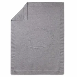 Online Tartine et Chocolat Plaid Hérisson en laine mélangée 75x100 cm | Gris clair