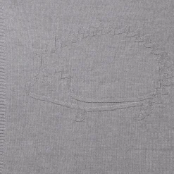 Online Tartine et Chocolat Plaid Hérisson en laine mélangée 75x100 cm | Gris clair