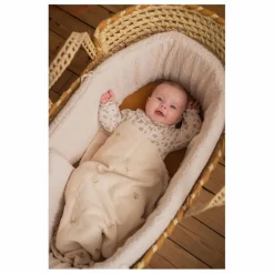 Gentil Coquelicot Plaid matelassé brodé fleurs en gaze de coton Naturel New