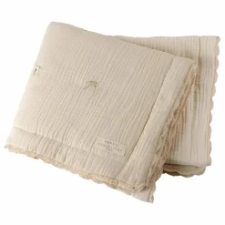 Gentil Coquelicot Couvertures Et Plaids|Linge De Lit Bébé|Plaid matelassé brodé hirondelles en gaze de coton