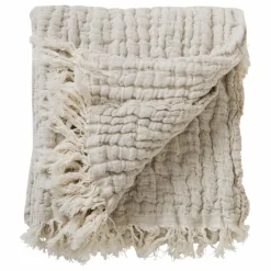 garbo&friends Plaid Mellow en lin et coton | Ecru Sale