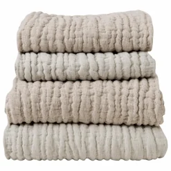 garbo&friends Plaid Mellow en lin et coton | Ecru Sale