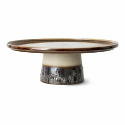 HKliving Plat à gâteau en grès |