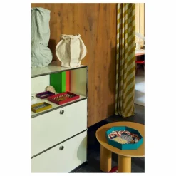 Lisa Corti Plateau laqué Arabesque Corolla Geranium | Bleu