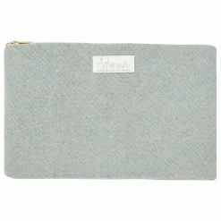 Adorna Pochette en laine et lin | Bleu chiné Sale
