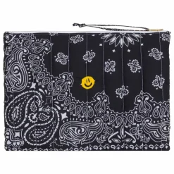 Call it by your name Pochette Zippée Matelassée Happy Face | Noir Sale