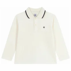 Petit Bateau Polo Bords Contrastés Coton Bio | Ecru
