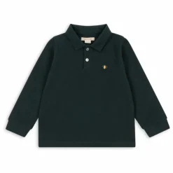 New Konges Sløjd Polo Florian Coton Bio | Vert foncé