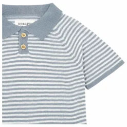 Enfant Aymara T-Shirts, Chemises|Blouses, T-Shirts|Polo Maille Fine Tobias Rayure Lin et Coton Bio |