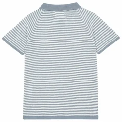 Enfant Aymara T-Shirts, Chemises|Blouses, T-Shirts|Polo Maille Fine Tobias Rayure Lin et Coton Bio |