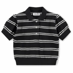 Best Molo Polo Raki Rayé Coton Bio | Noir