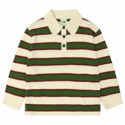 Outlet FUB Polo Rayé Laine de Mérinos | Ecru