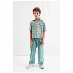 Tocoto Vintage Polo Rayure Coton Bio | Vert