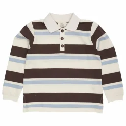 Sale Copenhagen Colors Polo Rayures Coton Bio | Marron