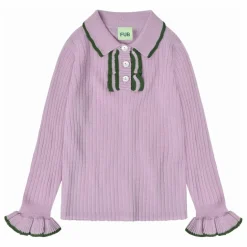 Enfant FUB Polo Volants Maille Fine Laine de Mérinos |