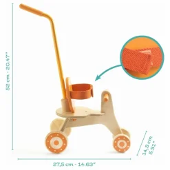 Hot Djeco POMEA - Tricycle pour poupée | Orange