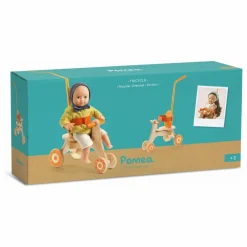 Hot Djeco POMEA - Tricycle pour poupée | Orange