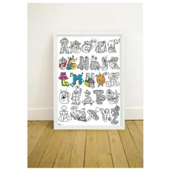 Omy Poster géant à colorier ABC Multicolore New