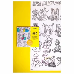 Omy Poster géant à colorier ABC Multicolore New