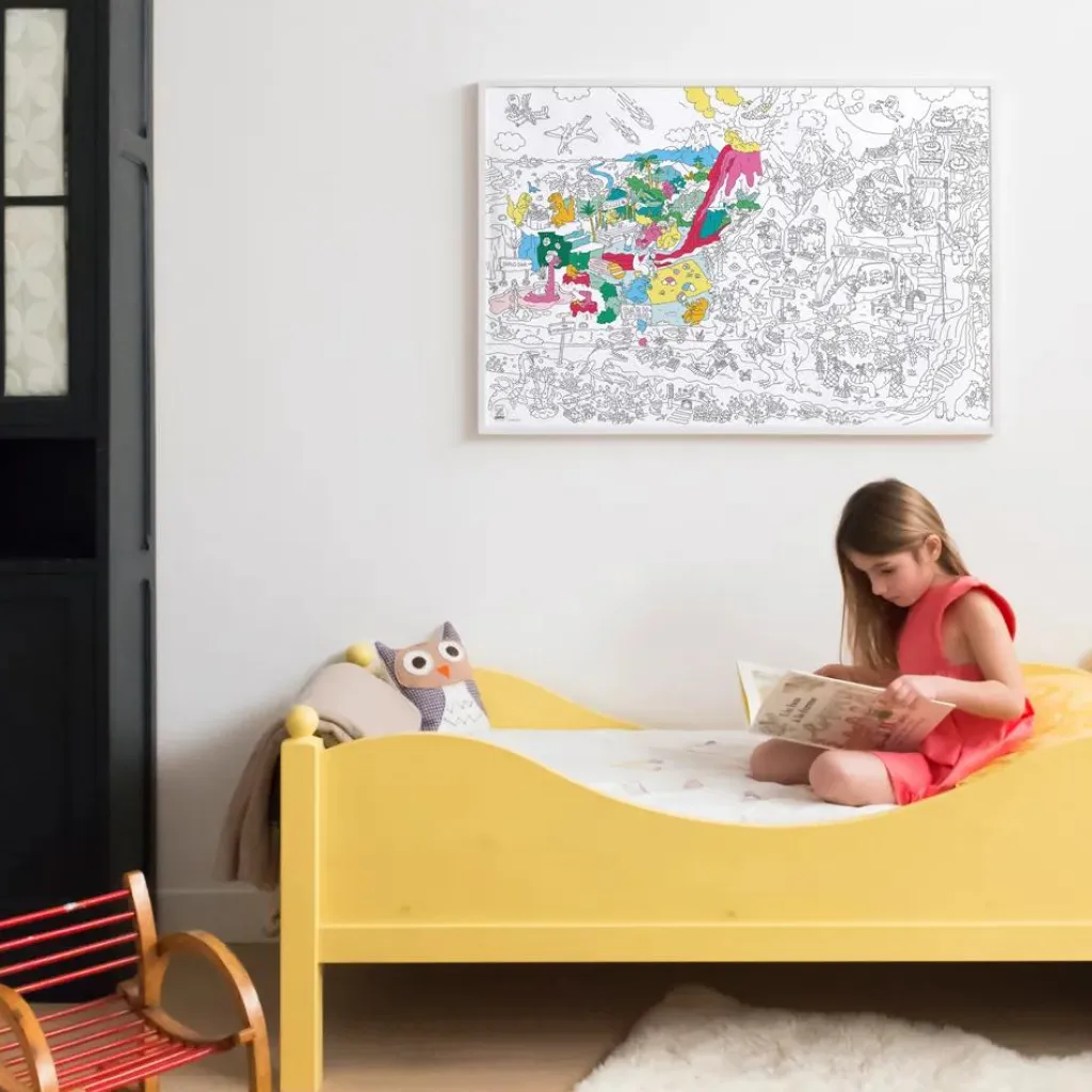 Omy Poster géant à colorier Dinos