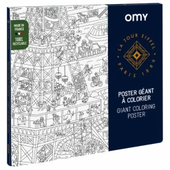 New Omy Poster Géant Tour Eiffel | Bleu marine