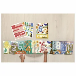 Poppik Poster sticker les nombres Multicolore