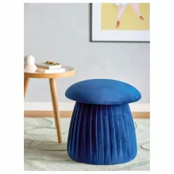 Hot Bloomingville Pouf en polyester recyclé Roberta | Bleu