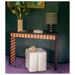 The Socialite Family Pouf Fiori en tissu tramé |