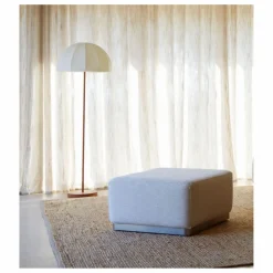 The Socialite Family Pouf Rotondo en tissu tramé |