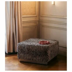 Discount The Socialite Family Pouf Rotondo en velours | Tigre