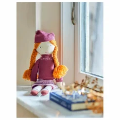 Bloomingville Mini Poupée Elfe fille en coton et lin Multicolore New