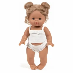 Outlet Minikane Poupée Louise en ensemble maille côtelée Ecru