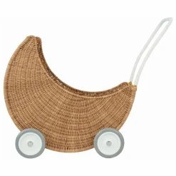 Olli Ella Poupées|Poussette pour poupée en rotin Lune