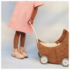 Olli Ella Poupées|Poussette pour poupée en rotin Lune