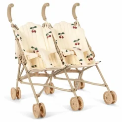 Konges Sløjd Poussette pour poupées jumelles Cerise |
