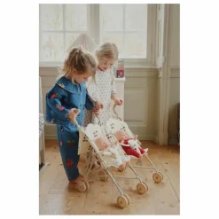 Konges Sløjd Poussette pour poupées jumelles Cerise |