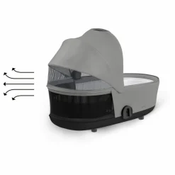 Cybex Poussette évolutive Mios châssis chrome | Gris Discount