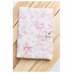 Best Tartine et Chocolat Protège carnet de santé Toile de Jouy | Rose pêche