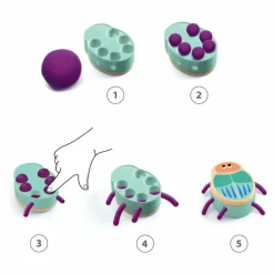 Outlet Djeco Pâte à modeler - Mapatabestioles Multicolore