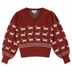 Online Emile et Ida Pull Cali Chien Coton Bio | Brique